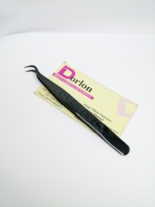 Pinces à cils de haute qualité pour extensions de cils, ensemble de pinces courbées noires pour volume, pinces à cils à pointe en étoile et en cœur, pinces à cils Hello Kitty à pointe crochet. - Product Image 5