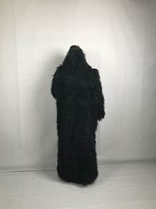 Manteau en fourrure extra long pour homme, style trench-coat à capuche, longueur genou - Product Image 1