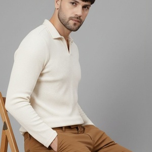 Chemises formelles pour hommes de qualité supérieure à prix raisonnable, manches longues, logo personnalisé, tricotées, en tissu de coton tricoté - Product Image 2