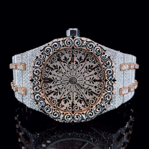 Reloj de Cuarzo Unisex de Lujo, Caja Dorada, Esfera de 46 mm, Cristal de Zafiro, Cronógrafo, Estilo Vintage, Movimiento Citizen, Diseño Hueco, Plegable - Product Image 1