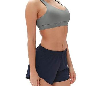 Nueva venta al por mayor de color sólido para mujer Fitness Running Push-up Bras Back Hollow Out Workout Sports Bra - Product Image 3