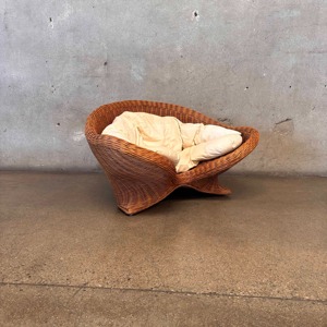 Fauteuil de lecture en rotin artisanal, chaises de méditation au sol avec dossier, vente directe d'usine du Vietnam - Product Image 5