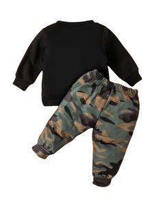 Toddler Baby Boys Pants Set Contrast Color Long Sleeve Crewneck Sweatshirt Pullover Tops with Elastic Waist Sweatpants Infant - Product Image 3