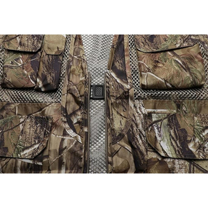 Men's Realtree Camo Hunting Vest Multi-Pocket Breathable Mesh <b>Back</b> Tactical Fishing Outdoor Safari Wholesale OEM Available - Product Image 4