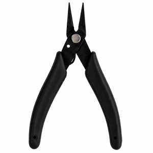 Pince à bec plat en acier inoxydable, pointe dorée, manche blanc, outil de bijouterie, outil de précision à mâchoires lisses, outil professionnel pour plier les fils, outil artisanal - Product Image 3