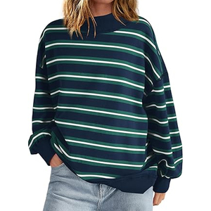 Women Mock Neck Sweatshirt Heavyweight Winter Streetwear Oversized Top - Product Image 1