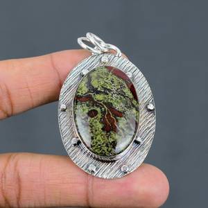 Handmade Bloodstone Pendant 925 Sterling Silver Unique Elegant Fashion Gemstone Jewelry Boho Accessory - Product Image 1