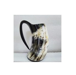 ถ้วยชาเขาควายแบบดั้งเดิมทำมือถ้วยเขาธรรมชาติขัดเงาเรียบทนทาน - Product Image 4