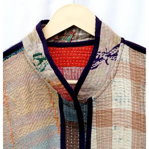 Chaqueta Kantha Vintage Hecha a Mano para Mujer, Cuello Mandarín, Manga Larga, Tejido de Algodón Transpirable y Ecológico para Otoño - Product Image 4