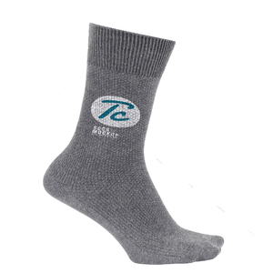 Men's Athletic Cotton Crew <b>Socks</b> Embroidered Logo Workout Gym Wear for Running Tennis Pilates Football <b>Grip</b> Anti-Slip Features - Product Image 6