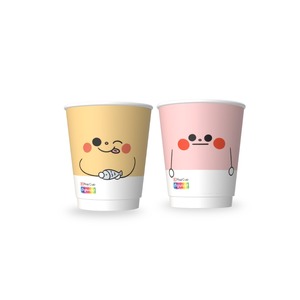 แก้วกาแฟกระดาษเคลือบ PE สองชั้น ขนาด 8 ออนซ์ แบบใช้แล้วทิ้ง พิมพ์โลโก้ได้ รีไซเคิลได้ เกรดสำหรับอาหาร - Product Image 2