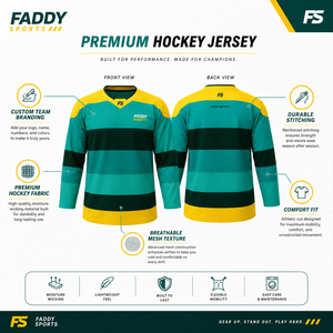 Maillots de hockey sur glace professionnels sublimés sur mesure, uniformes d'équipe rayés respirants de haute qualité, vêtements de sport d'entraînement en gros - Product Image 5