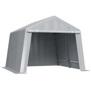 Carpa de Almacenamiento Portátil Resistente para Exteriores de 10 x 10 pies, con Techo Impermeable y Puerta Enrollable, con Estructura Patentada - Product Image 1