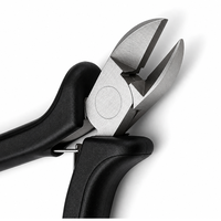 MANAN INSTRUMENTS Pince coupante diagonale de précision de haute qualité, manche noir, acier inoxydable, outil de coupe à plat pour bijoux et bricolage