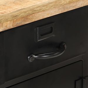 23.6 \ "x11.8 \" x29.9 \ "credenza in legno di Mango grezzo - Product Image 5