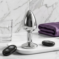 Kabelloser Ferngesteuerter Unisex Analplug mit Prostatamassagefunktion aus Metall, Wasserdicht, Silber, Erwachsenen-Unterhaltungsprodukt