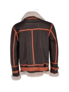 <b>Men</b>’s Aviator <b>Shearling</b> Bomber <b>Jacket</b> - Product Image 2