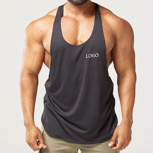 Débardeur stringer de musculation personnalisé pour hommes en tissu polyester/coton anti-plis et anti-rétrécissement Fortleo – Vente en gros - Product Image 1