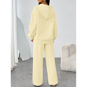 ชุดฮู้ดดี้ลำลองสำหรับผู้หญิง สวมใส่สบาย กางเกงขายาวทรงหลวม ชุดลำลองสำหรับฤดูหนาว ชุดแฟชั่น - Product Image 6
