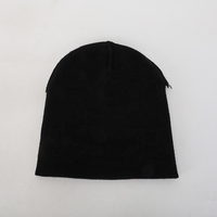 Casquette unisexe en acrylique imperméable de haute qualité, personnalisable, unie, brodée, noire, tricotée, pour l'hiver et le ski, vente en gros