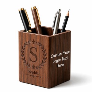 Sheesham Wood Hand-Carved <b>Pen</b> <b>Holder</b> Wholesale | Customizable <b>Desktop</b> Organizer - Product Image 2