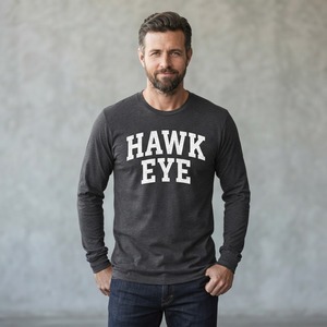 Camisetas de Hombre de Alta Calidad, Personalizadas, de Poliéster Tejido, Corte Regular, Manga Corta, Cuello Redondo, Frente Liso, HAWK EYE SPORTS 180g - Product Image 1