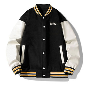 Chaqueta Varsity Ligera para Hombre con Cuello Alto, Logotipo Frontal, Transpirable y Ecológica, Corte Regular para Ocasiones Formales de Invierno - Product Image 1