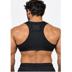 Débardeur de sport tactique noir à compression pour entraînement, fitness et suivi GPS - Product Image 2