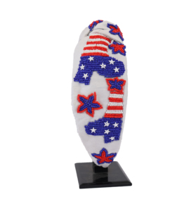 Heavy Duty Full Beaded American Flag <b>Headband</b> Women and Girls Handmade Padded USA Stripe Statement Hairband for Gift Items 2026 - Product Image 2