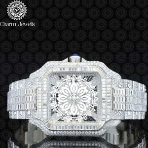 Reloj de Lujo para Hombre Charm_Jewells, Acero Inoxidable, Esfera de 40 mm, Correa de 20 mm, Bisel con Diamantes, Cierre Oculto con Botón, Movimiento Mecánico - Product Image 1