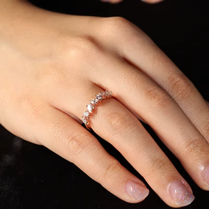 CONCEPTION 925 <b>Silver</b> Rose Glod 1ct D Color Vvs1 <b>Eternity</b> Moissanite <b>Ring</b> Women Moissanite Wedding <b>Ring</b> For Womens - Product Image 6