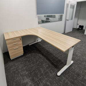 Modern Durable L Shape Conference <b>Table</b> Metal Legs Epoxy-Coated Metal Frame Chipboard Melamine Finish <b>Office</b> <b>Office</b> Furniture - Product Image 4