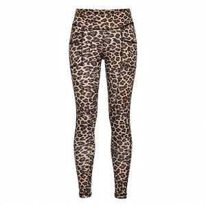 Leggings de Cintura Alta con Estampado de Leopardo para Mujer, Largos, con Bolsillos, Casuales, Elásticos, Cómodos, de Spandex/Nailon de Alta Calidad, 220g - Product Image 1