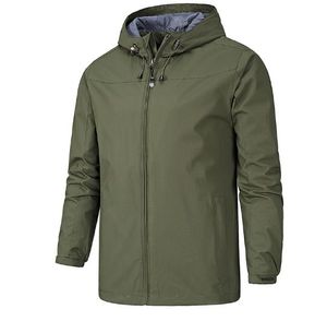 Veste coupe-vent à capuche pour homme, vêtement décontracté d'automne, fermeture éclair, coque en polyester, coupe régulière - Product Image 4
