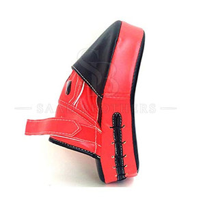 Martial Arts Boxing <b>Focus</b> <b>Pads</b> Curved Punch Target Mitts Foam Cushioned Grip Strap Secure Fit Training Sports Gear - Product Image 2