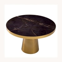 Table basse élégante en marbre et métal, design personnalisé, nouvelle collection, table de salon de luxe, mobilier moderne