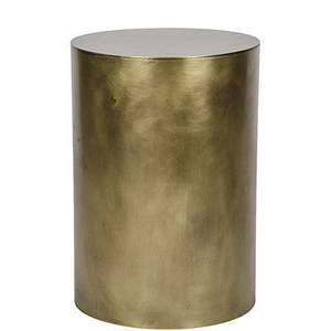 Mesa Auxiliar de Metal Dorado de Lujo con Tapa Redonda y Base Estable para Sofá, Esquina o Exhibición de Café - Product Image 1