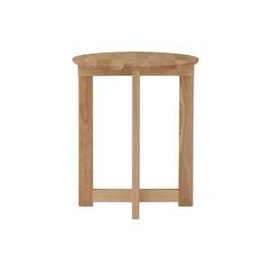 Modern Round Side <b>Table</b> Natural Oak Wood End <b>Table</b> with Rattan Cane Inlay Light Wood Bedside <b>Table</b> for Living Room Bedroom - Product Image 3