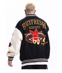 Chaquetas Varsity con Cuello Alto y Diseño en Blanco, Nueva Moda de Invierno, Personalizadas para Hombre, Proveedor OEM de Alta Calidad - Product Image 2