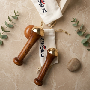 Masajeador Manual Facial y Corporal Senoras con Mango de Madera y Función Reafirmante de la Piel, Modelo 003 - Product Image 1