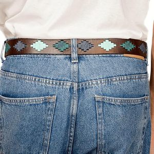 Ceinture Polo en Cuir de Vachette Véritable Personnalisée Style Western Business Punk Sport Plein Air avec Boucle en Alliage pour Hommes – Vente en Gros - Product Image 3
