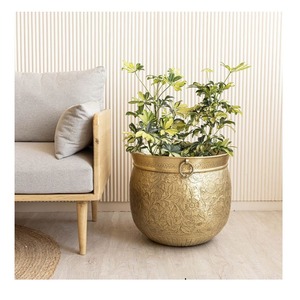 Decorative Iron Metal Planter Pot With Artistic Design For Luxury Home Garden Office Interior Decoration - Product Image 3