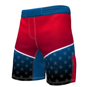 Vêtements de sport en spandex extensible dans les quatre sens Short à la taille et à cordon de serrage au genou pour adultes MMA Fight for Gym Use Vente en gros OEM - Product Image 1