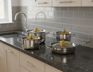 Ready to Ship Casserole Silver Cookware <b>Pots</b> <b>Pan</b> Hand-Hammered Serving Dish Party Wedding Tabletop Decorate utensil - Product Image 1