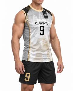 ชุดบาสเก็ตบอล CLAW INTL แบบ unisex พิมพ์ลายดิจิทัล ผ้าโพลีเอสเตอร์ ระบายอากาศได้ดี เสื้อเจอร์ซีย์ผู้ใหญ่ กางเกงขาสั้นไร้ตะเข็บ หมายเลข 9 - Product Image 2