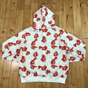 Sudadera con Capucha Roja, Cierre de Cremallera, Felpa, Unisex, Estilo Casual, Tejido de Punto, Corte Holgado, Estilo Urbano, 100% Algodón - Product Image 6