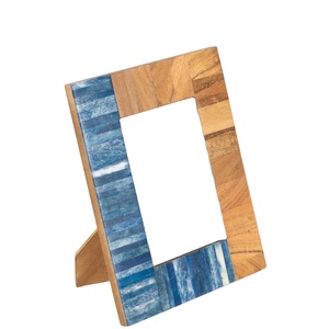 MUGHALCRAFTS Customized Size Acacia Wood & Bone Photo <b>Frame</b> for Home 4x6 5x7 <b>8x10</b> Natural Wood Customized Logo Painting Surface - Product Image 1