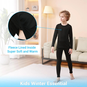 Conjunto Térmico de Algodón para Niños, Ropa Interior Térmica Suave y Transpirable para Clima Frío, Venta al por Mayor - Product Image 5