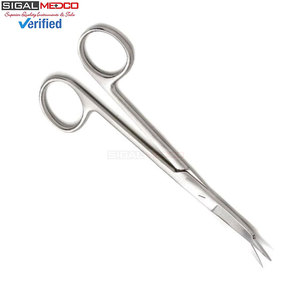 กรรไกรตัดเย็บแบบโค้ง Goldman Fox ขนาด 5 นิ้ว ทำจากเหล็กกล้าไร้สนิม สำหรับงานผ่าตัด ทันตกรรม สัตวแพทย์ และตัดเย็บเนื้อเยื่อ - Product Image 3