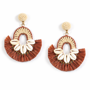 Pendientes Colgantes de Estilo Bohemio con Flecos, Cuerda de Cáñamo Hecha a Mano, Imitación de Perlas y Campanas Vintage, Joyería de Moda para Mujer - Product Image 1